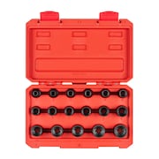 TEKTON 1/2 Inch Drive 12-Point Impact Socket Set, 17-Piece (8-24 mm) SID92338